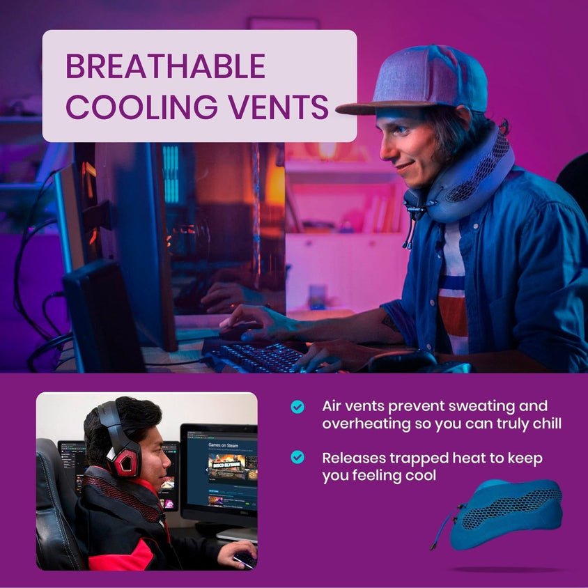 Cabeau Evolution Cool Travel Neck Pillow - Blue - Image 3