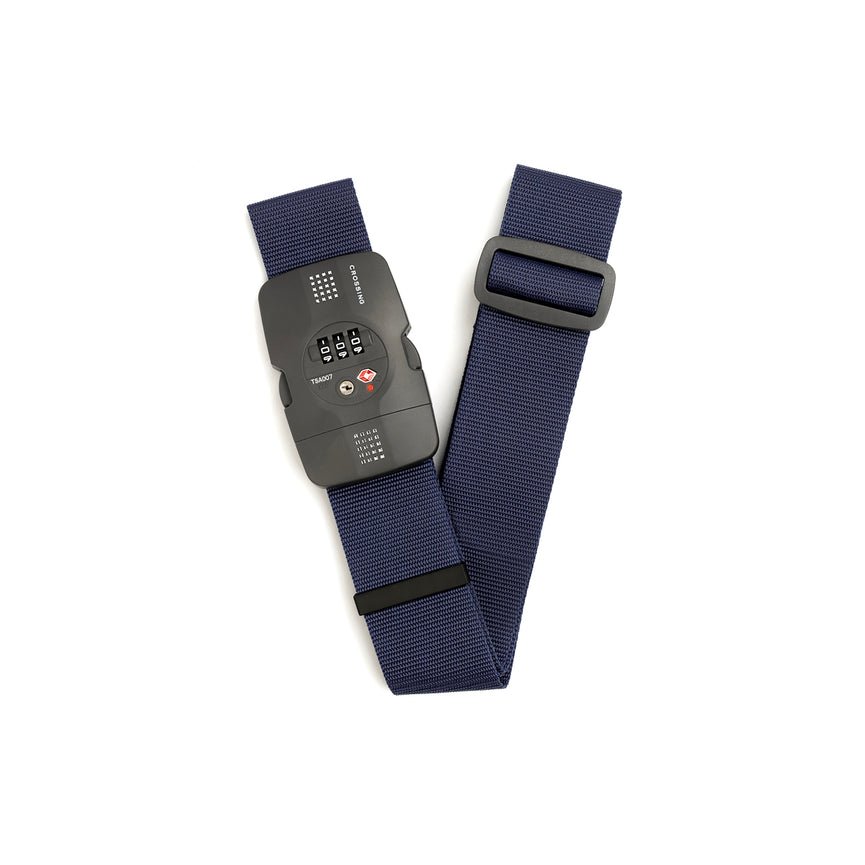 Crossing Luggage Strap With 3 Dial TSA Lock - Navy