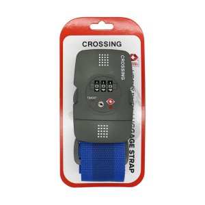 Crossing Luggage Strap With 3 Dial TSA Lock - Blue