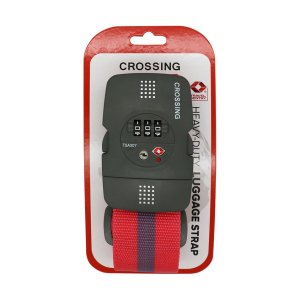 Crossing Luggage Strap With 3 Dial TSA Lock - Pink
