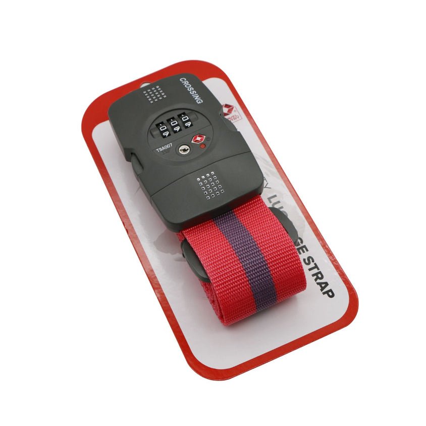 Crossing Luggage Strap With 3 Dial TSA Lock - Pink - Image 2