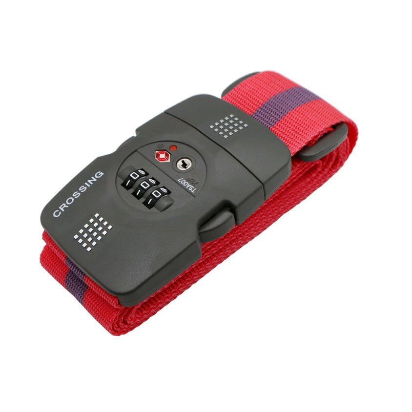 Crossing Luggage Strap With 3 Dial TSA Lock - Pink - Image 3