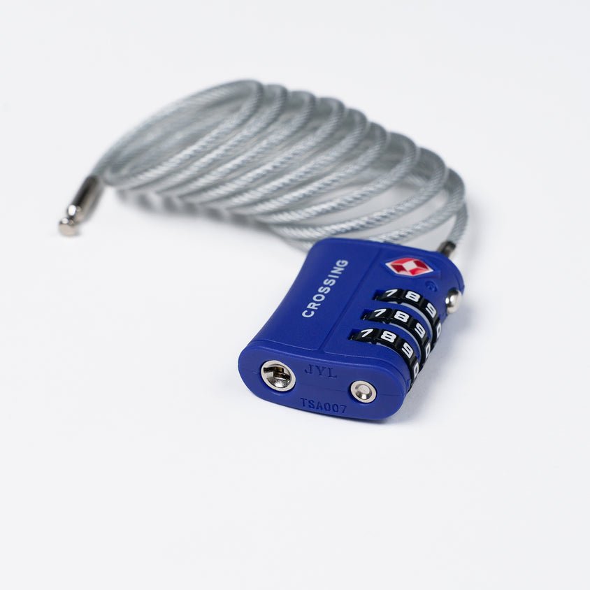 Crossing Ultra-Light TSA 3-Dial 1M Cable Lock - Marian Blue - Image 2