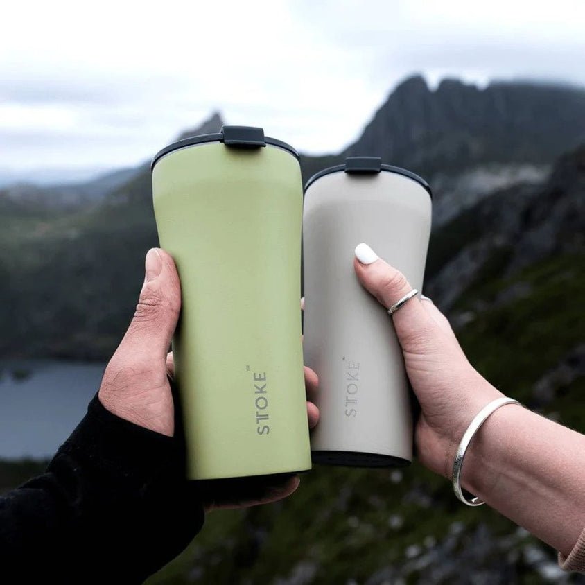 STTOKE Limited Edition Leakproof Ceramic Insulated Cup Powder Coating 16oz - Mousse Taupe - Image 2