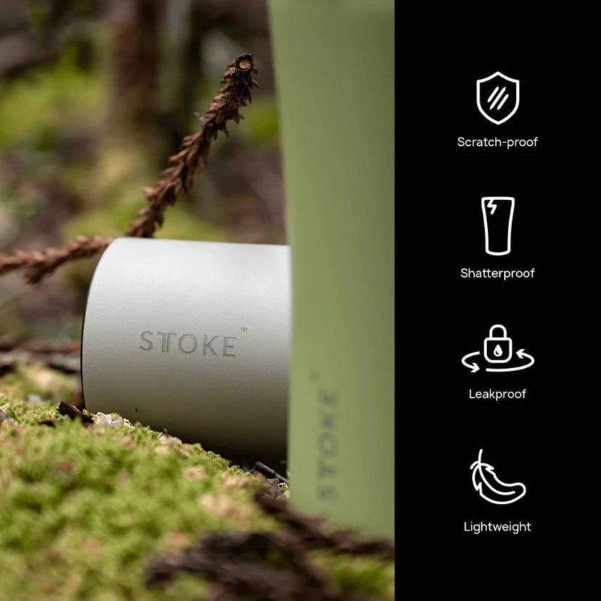 STTOKE Limited Edition Leakproof Ceramic Insulated Cup Powder Coating 16oz - Mousse Taupe - Image 3