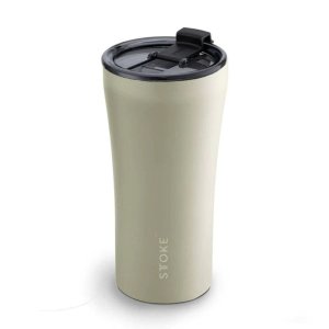 STTOKE Limited Edition Leakproof Ceramic Insulated Cup Powder Coating 16oz - Mousse Taupe