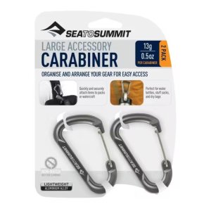 Sea To Summit Large Accessory Carabiner Set 2pcs (Titanium)