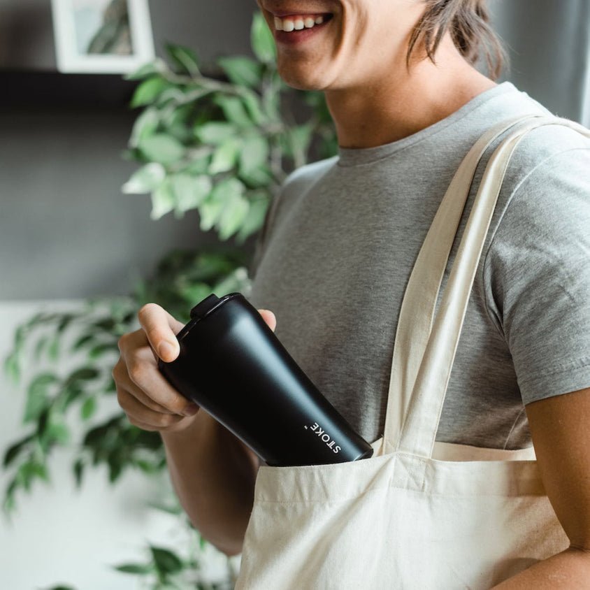 STTOKE Limited Edition Leakproof Ceramic Insulated Cup 12oz - Slated Grey - Image 4